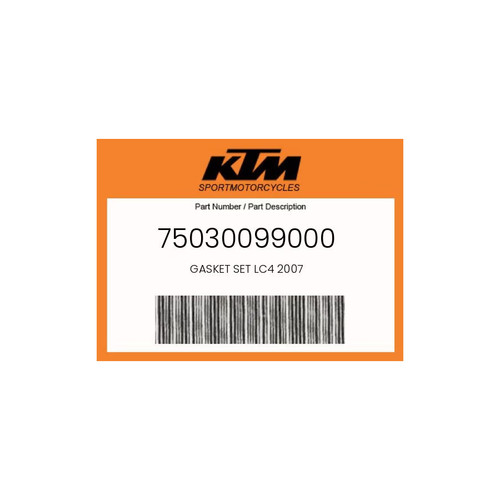 Ktm genuine gasket set lc4 - gasket,
