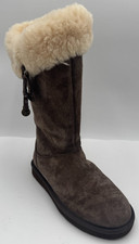 UGG Plumdale Charm Women's Boots 6 Chestnut Suede Wool Sheepskin Boots 1006710