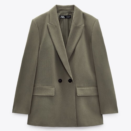 Zara khaki green double - green,