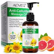 Anti Cellulite Massage Oil 250Ml, Natural Anticellulite Oil for Revitalised Skin