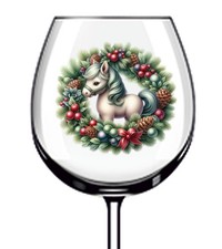 12x Colourful Christmas Horse