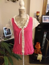 Blue Willi's Denmark pink & white blouse S