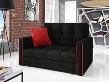 2-Seater Sofa Bed VIVA BIS II with Storage Fabric Springs Modern Comfortable New