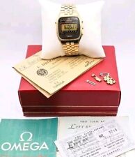 Next Day Vintage OMEGA LCD Speedmaster LCD Quartz 1620 186.0009 Box Gold Tone