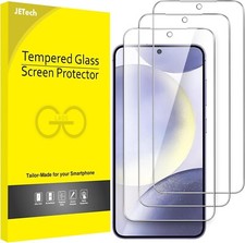 JETech Screen Protector Tempered Glass Samsung Galaxy S24 S23 S22 21 20 10 S9 S8