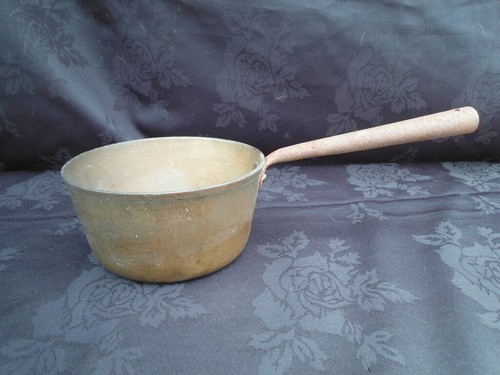 Antique brass sauce - pan, with