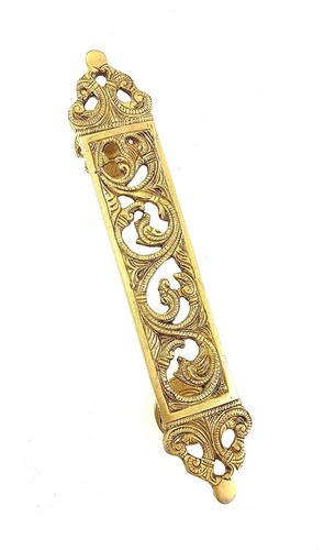 Brass door handle - brass,