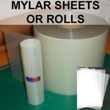 Mylar sheets 125 micron - 10 x A4 / 5 x A4 / 297mm x 4m rolls / A5 sample