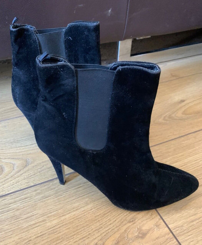 Primark black faux suede ankle - faux,