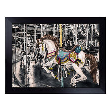 Carousel Horse Lap Tray Cushioned Bean Bag Padded TV Dinner Food Breakfast Desk