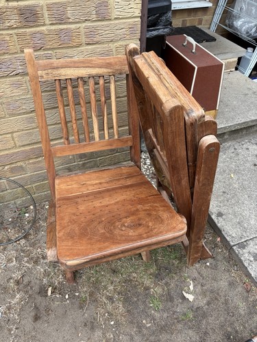 Pair vintage solid hardwood - solid,