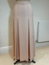 DAKS pink wool crepe maxi