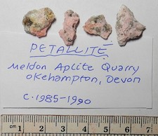 PETALLITE Group of x4 small