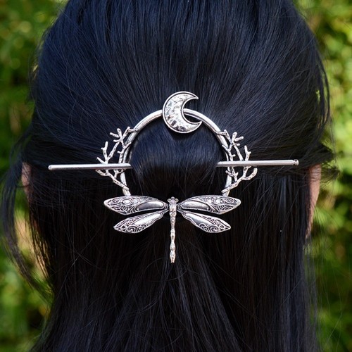 With chain dragonfly hairstick - with,