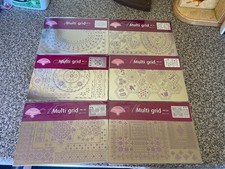 6 pergamano parchment craft multi grids 11, 20, 33,37,34, 25