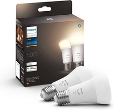 Philips Hue New White Smart Light Bulb 60W - 806 Lumen 2 Pack [E27 Edison Screw]
