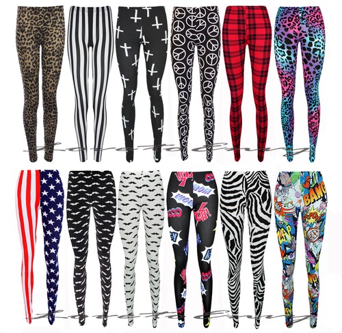 Printed leggings ladies - printed,
