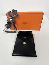 Hermes Bastia Change Purse Noir Box Leather
