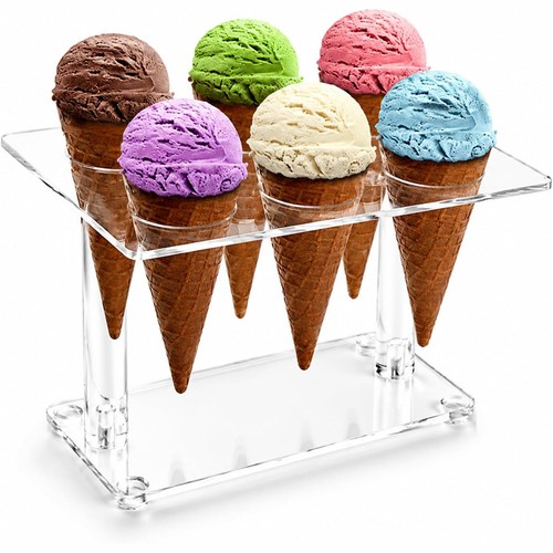 Ice cream cone holder - cream, 6