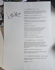 SIGNED LESLIE ASH MEN BEHAVING BADLY SCRIPT PAGE CHARITY AUCTION DEBORAH