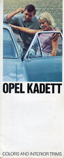 Opel Kadett B including Rallye UK market COLOURS & TRIM 1967