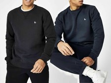 Jack Wills Men's Belvue Pheasant Logo Crew Neck Sweatshirt Navy Black XS S M L