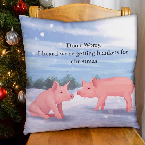 Humorous cushion christmas - -,
