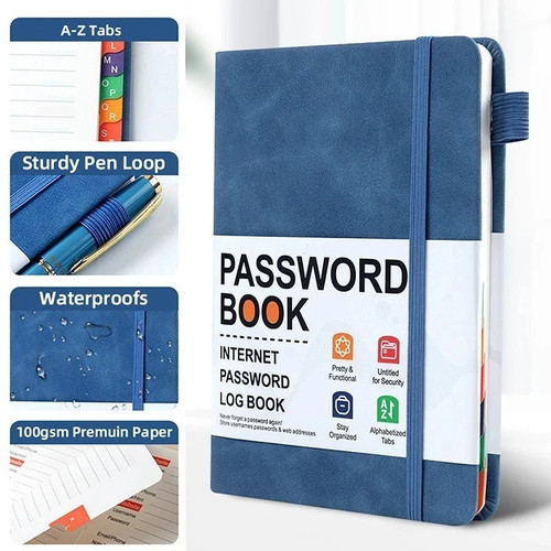 Hardcover password book with - hardcover,