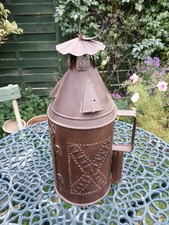 19th Century (1800s) Pierced Sheet Metal Shepherd's Candle Lantern