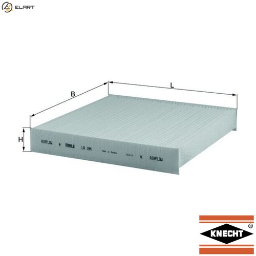 Filter cabin air - filter, 184