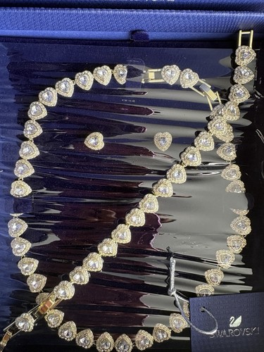 Swarovski gold hearts tennis - swarovski,