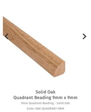 Solid Oak Scotia Beading 9mm