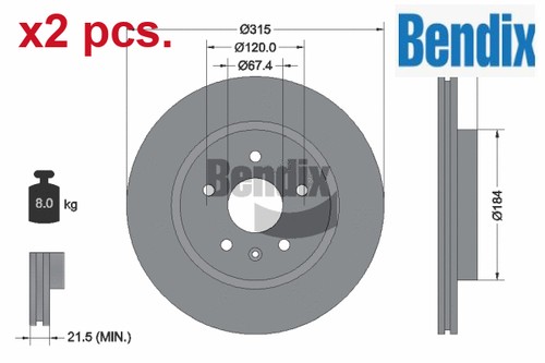 Pcs rear brake - rear,