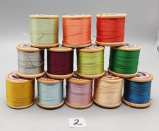 12 Vintage Wooden Cotton Reels