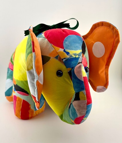 Handmade fabric elephant - handmade,