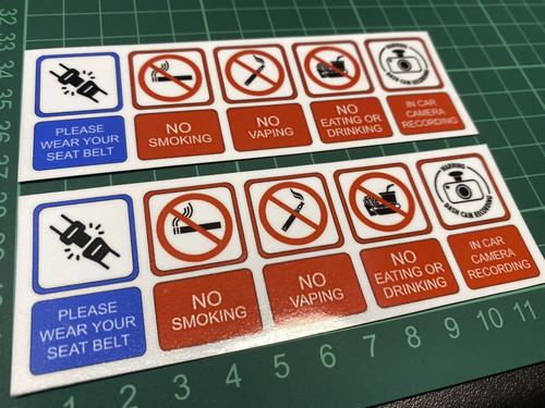 Warning vinyl stickers - 2,