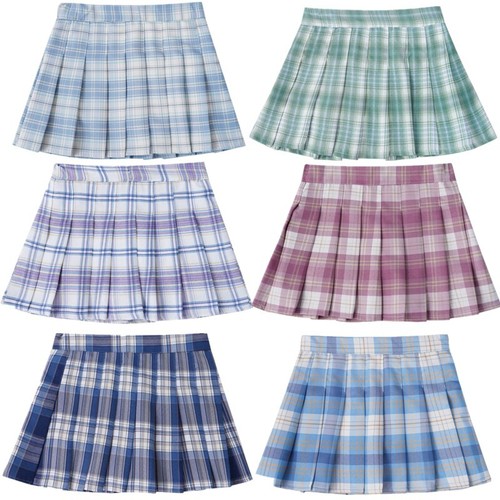 Kids girls pleated grid skirt - girls,