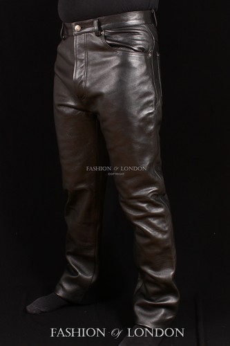 Men leather trouser - men's,