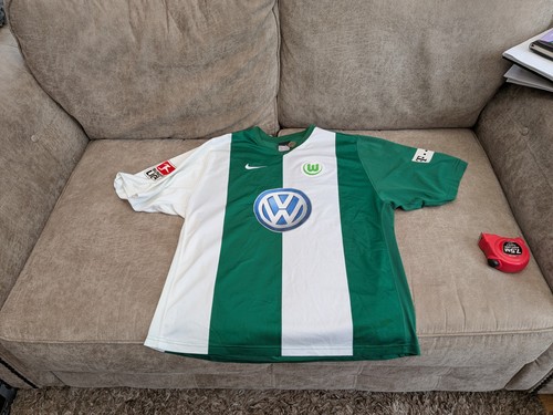 Rare nike vfl wolfsburg home - nike,