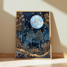 William Morris Moon Wall Art