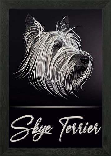 Skye terrier framed - skye, wall