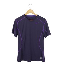 Nike Pro Combat Mens Purple Fitted T-shirt Size Medium