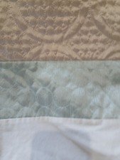 Lovely Vintage Dunelm King Duvet Cover  White + Cream & Duck Egg Trim VGC Clean