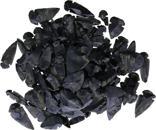 Arrowhead black obsidian - black,