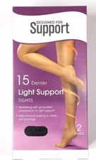 McKesson Light Support 15 Denier Tights MEDIUM BLACK * 2 Pairs