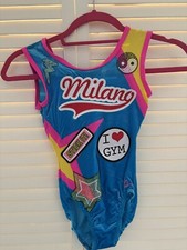 Rare Milano UK Gymnastics Leotard Patches Size 7-8, USA/128-140 cm