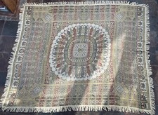 Huge Vintage Embroidered Granada Moorish Silk Islamic Textile Wall Hanging