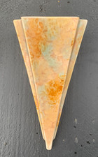 Vintage wall pocket art deco design marbled glaze 30s 40s 50s Radford shape