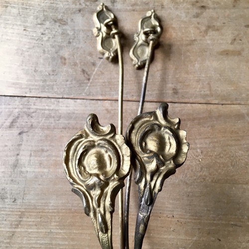 Antique brass curtain tie - curtain,