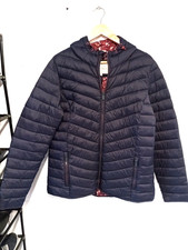 Fat Face navy blue hooded puffer jacket size 14